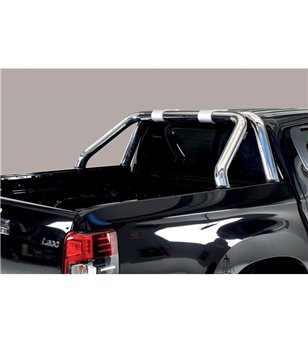 L200 DC 2019- Roll Bar on Tonneau Inox (2 pipes version) - RLSS/2390/IX - Lights and Styling