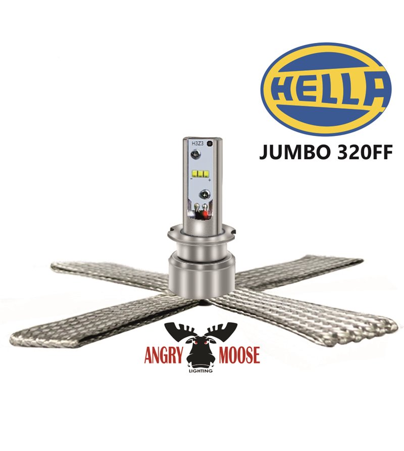 LED lamp - Angry Moose - Led-Scheinwerferbirnen 320 - H7 - HELLA Jumbo 320 - Weiß - 6000K - 12V-36V LED lamp - Angry Moose - Led-Scheinwerferbirnen 320 - H7 - HELLA Jumbo 320 - Weiß - 6000K - 12V-36V