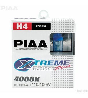 PIAA H4 Extreme White Plus halogeen lampen bulb set - 15224 - Lights and Styling