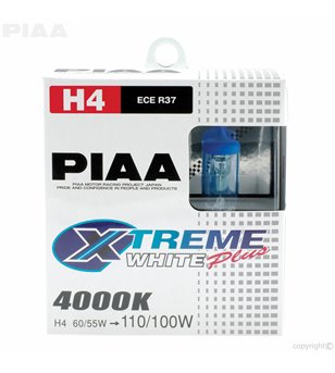 PIAA H4 Extreme White Plus halogenlampor glödlampssats - 15224 - Lights and Styling