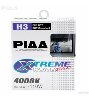 PIAA H3 Extreme White Plus halogenlampor glödlampsset - 15223 - Lights and Styling