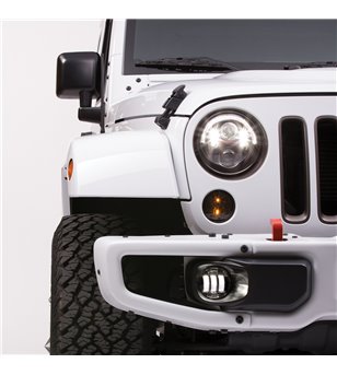 JW Speaker 8700 Evolution J2 carbon LED koplamp met DRL - set - 0553983 set - Lights and Styling