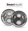 JW Speaker 8700 Evo 2 smartheat dual burn led black Defender headlight set - 0556301 DEFSet - Lights and Styling