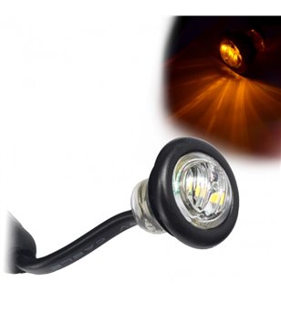 Markeerlicht LED Rond Oranje - helder glas - 360013