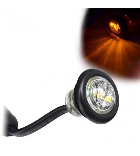 Markierungsleuchte LED Rund Orange - Klarglas - 360013