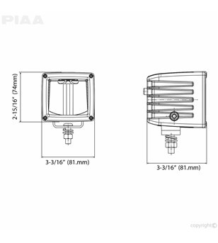 PIAA RF3 3" LED Cube (set) driving - 7603 - Lights and Styling