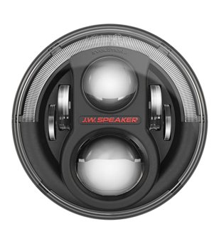 JW Speaker 8700 Evolution J2 black headlamp w DRL - set - 0554553 set - Lights and Styling