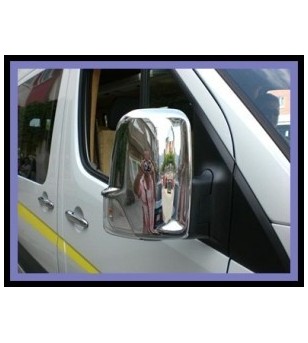 Mercedes Sprinter 2007+ MIRROR COVER - STEEL (set) rvs - 2102070074 - RVS / Chrome accessoires - Verstralershop