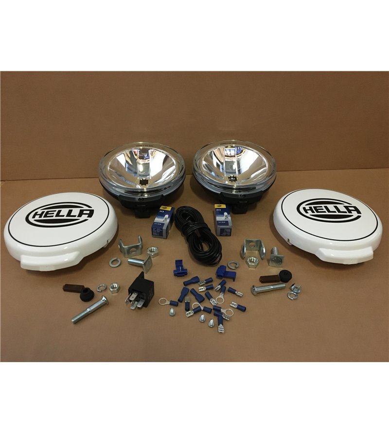 Hella Comet FF 500 (set including wiring harnass, relay and covers) - 1F6 010 952-821 - Lights and Styling