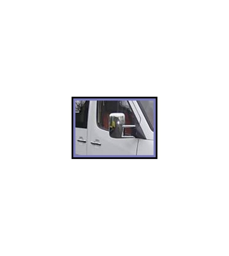 Mercedes Sprinter 1998-2006 MIRROR COVER - ABS CHROME (set) - 2102060025 - RVS / Chrome accessoires - Verstralershop