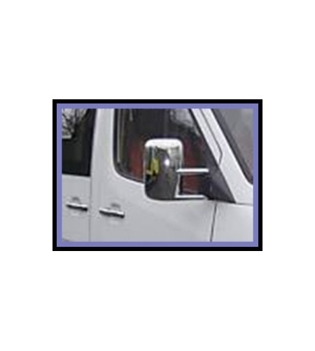Mercedes Sprinter 1998-2006 MIRROR COVER - ABS CHROME (set) - 2102060025 - RVS / Chrome accessoires - Verstralershop