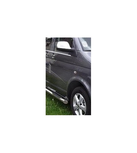 VW Transporter T5 2010+ MIRROR COVER - STEEL (set) rvs - 3502350057 - Lights and Styling