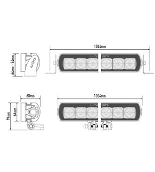 Ford Ranger 2016+ Lazer T24 Dachträger-Kit (Ranger mit Dachreling) - 3001-RANGER-57-K-T24