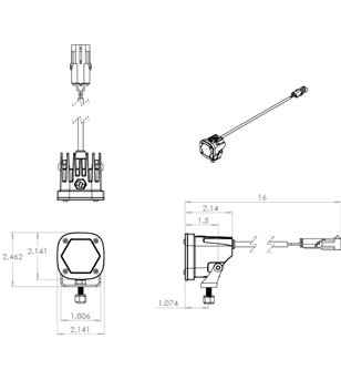 Baja Designs S1 - Spot LED White (pair) - 387801WT - Lights and Styling