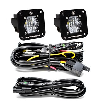 Baja Designs S1 Flush Mount - Wide Cornering LED (pair) - Backup kit - 387808 - Lights and Styling