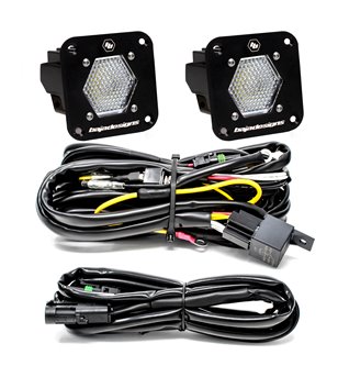 Baja Designs S1 Flush Mount - Work/Scene LED (pair) - Backup kit - 387809 - Lights and Styling