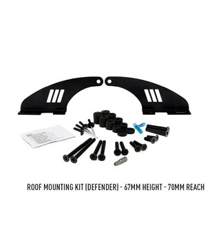 Defender Lazer Roofbar Mount Kit - 3001-DEF-67-K - Lights and Styling