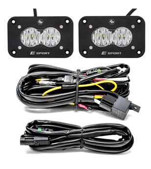 Baja Designs S2 Sport - LED Wide Cornering - Flush Mount pair - Backup Kit - 547807 - Lights and Styling