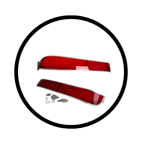 Zonneklep rood