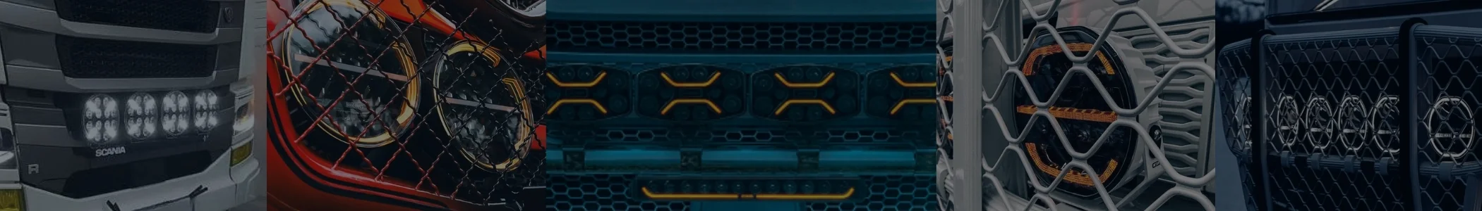 Extraljus med blixtljus lastbil banner