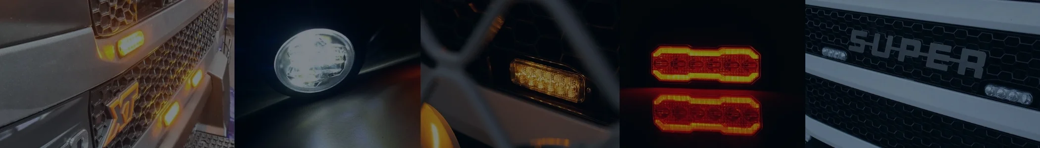 Strobe light truck banner