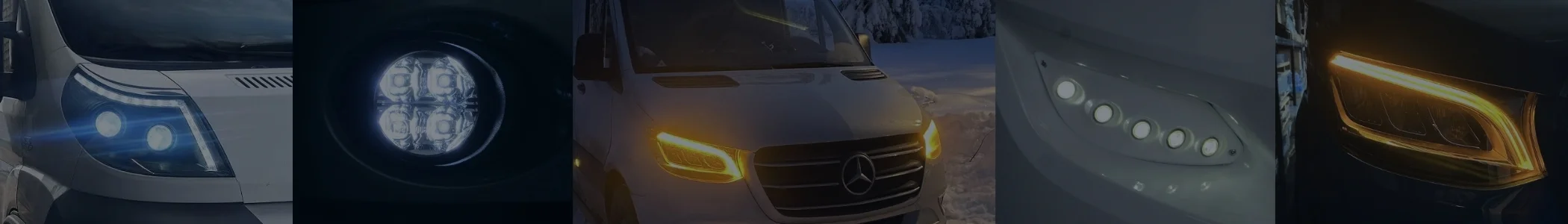 Varselljus skåpbil banner