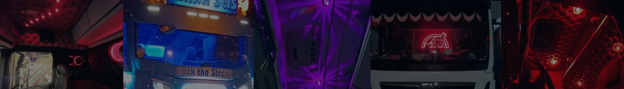Interior lights truck banner