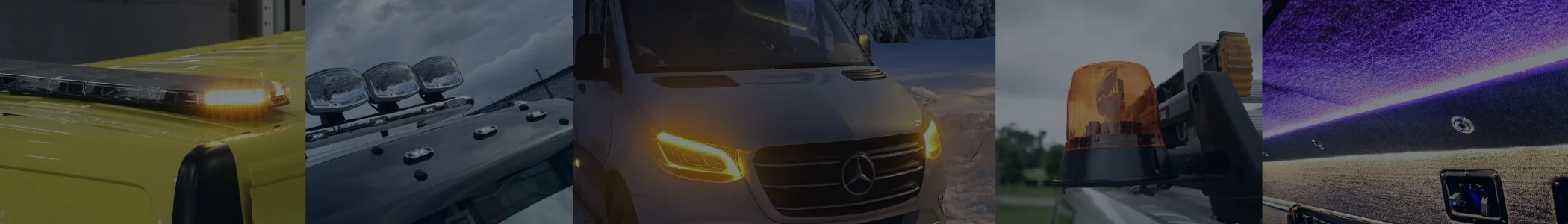 Lighting van banner
