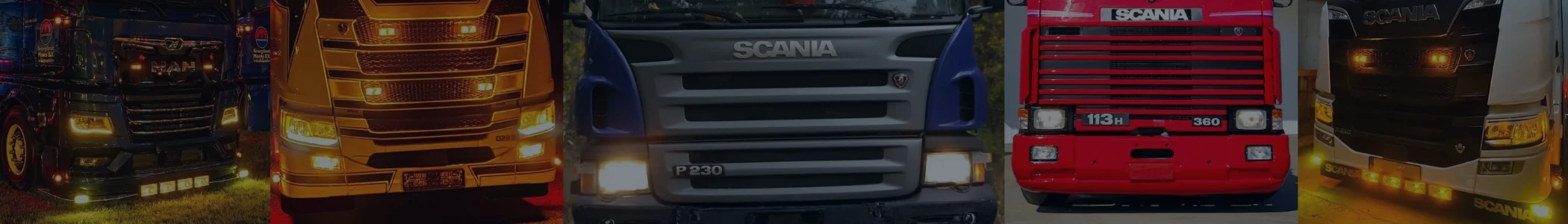 Halogen light bulbs truck banner