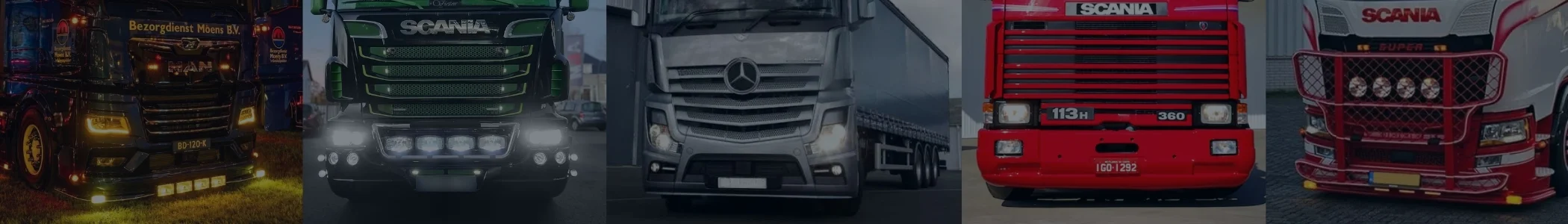 Strålkastare lastbil banner