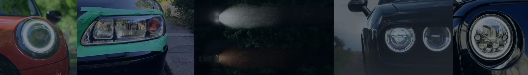 Strålkastare bil banner