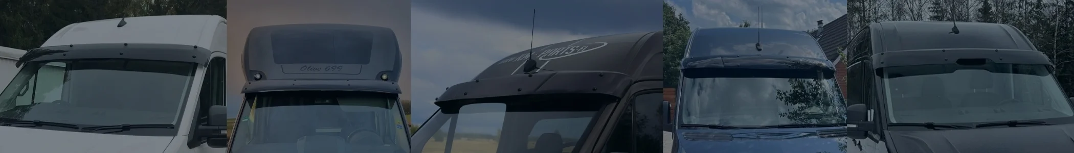 Solskydd skåpbil banner